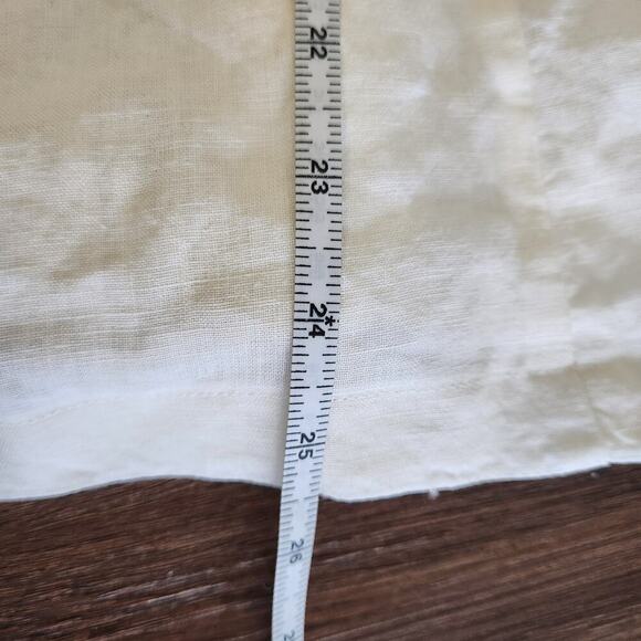 Eileen Fisher Linen Beaded Boho Tank Top Cream Lagenlook M - Picture 7 of 7